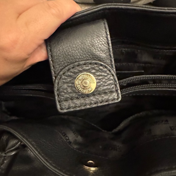 Michael Kors Black Leather Bag with Gold Accents - Picture 7 of 10